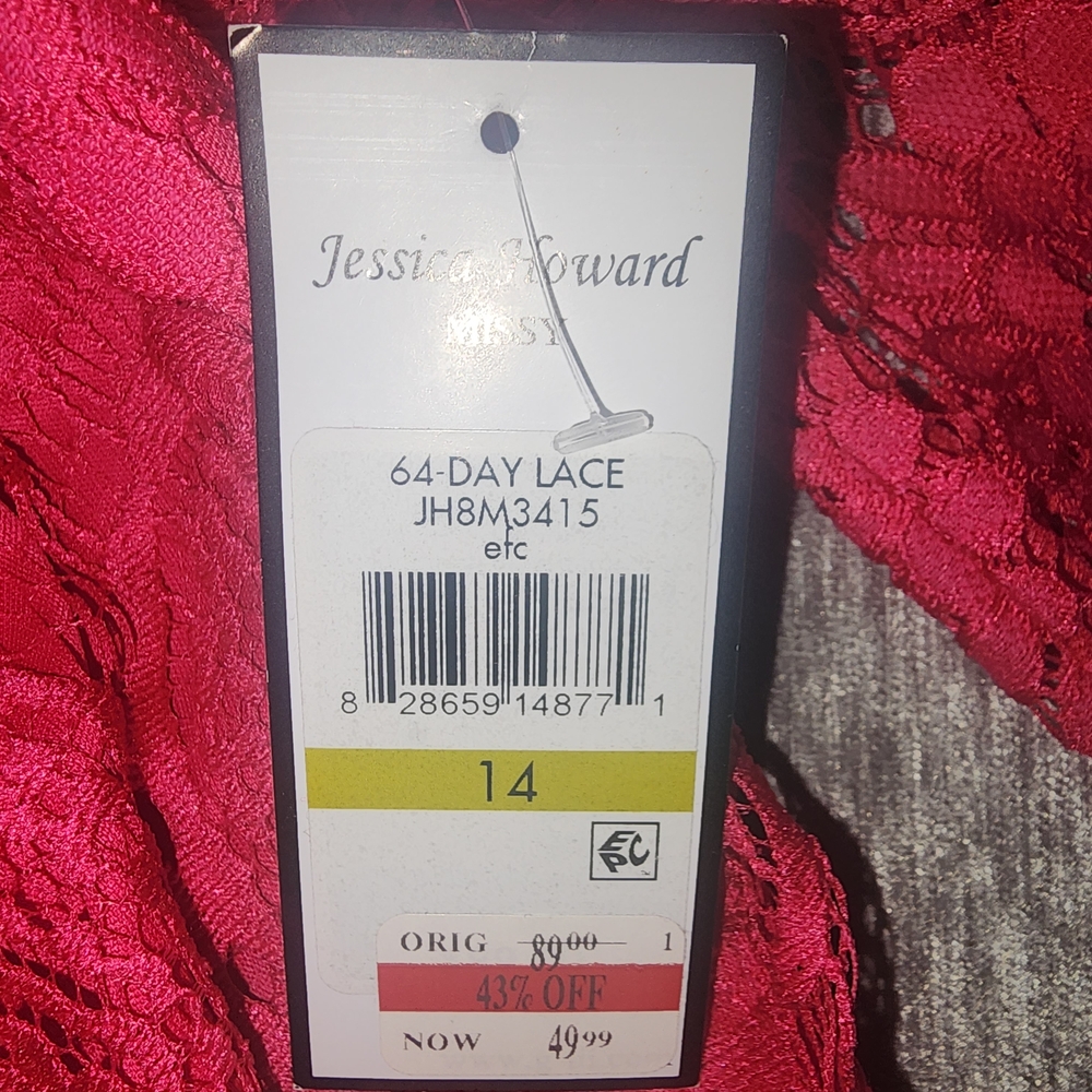 Jessica Howard Pink Lace Off-Shoulder Dress - Picture 4 of 5